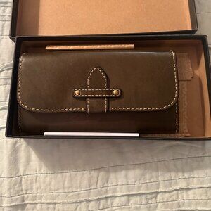 Frye Casey Wallet - Brown Leather